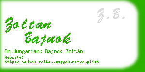 zoltan bajnok business card